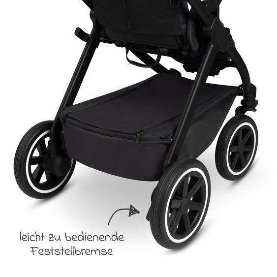 ABC Design 6in1 Kombi-Kinderwagen-Set Samba 2 inkl. Babywanne, Sportsitz, Babyschale Tulip, Adapter, Insektenschutz & Regenschutz - Pure - Coal