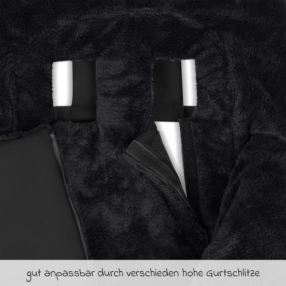 ABC Design Set di 7 pezzi per passeggino S Three Starter Set con navicella, seggiolino sportivo, adattatore, borsa fasciatoio Easy, coprigambe invernale, parapioggia e zanzariera - Nero