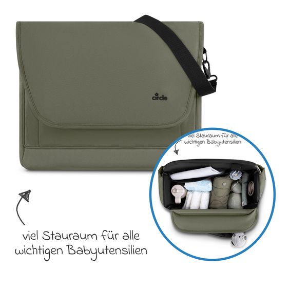 ABC Design Set di 7 pezzi per passeggino S Three Starter Set con navicella, seggiolino sportivo, adattatore, borsa fasciatoio Easy, coprigambe invernale, parapioggia e zanzariera - Grano