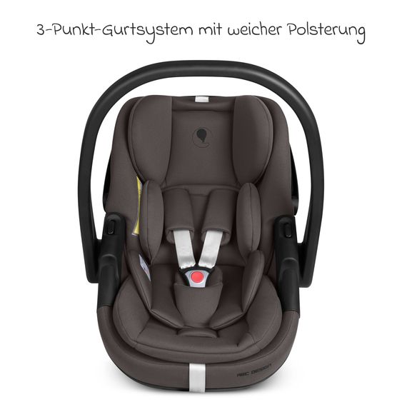 ABC Design Infant car seat Calla i-Size from Birth - 24 Months (40 cm - 87 cm) with Reclining Function incl. Sun Canopy & Seat Reducer - Falcon