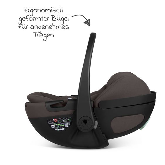 ABC Design Infant car seat Calla i-Size from Birth - 24 Months (40 cm - 87 cm) with Reclining Function incl. Sun Canopy & Seat Reducer - Falcon