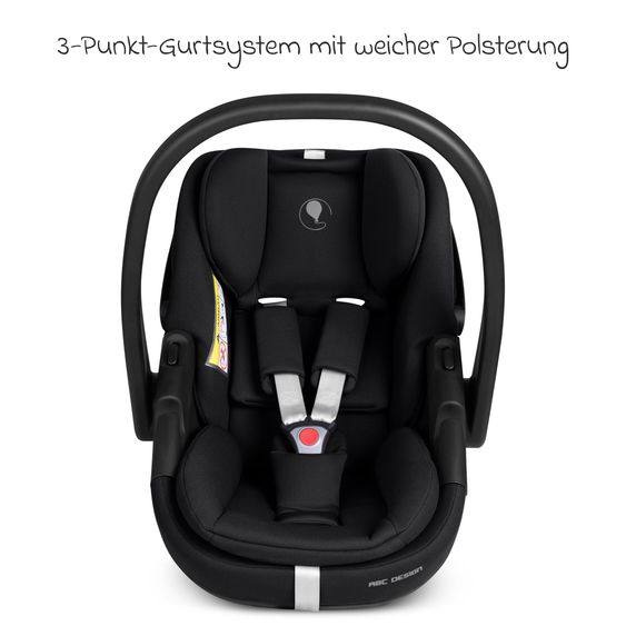 ABC Design Infant car seat Calla i-Size from Birth - 24 Months (40 cm - 87 cm) with Reclining Function incl. Sun Canopy & Seat Reducer - Ink