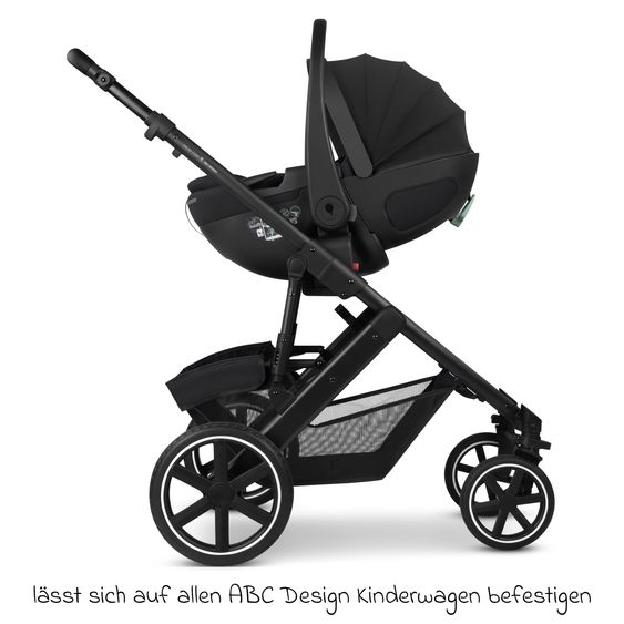 ABC Design Infant car seat Calla i-Size from Birth - 24 Months (40 cm - 87 cm) with Reclining Function incl. Sun Canopy & Seat Reducer - Ink