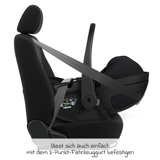 ABC Design Infant car seat Calla i-Size from Birth - 24 Months (40 cm - 87 cm) with Reclining Function incl. Sun Canopy & Seat Reducer - Ink