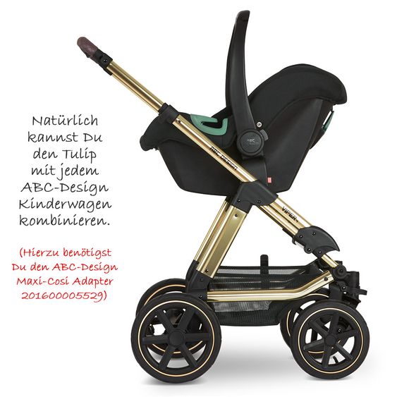 ABC Design Babyschale Tulip (Autositz Gruppe 0+) - Diamond Edition - Champagne