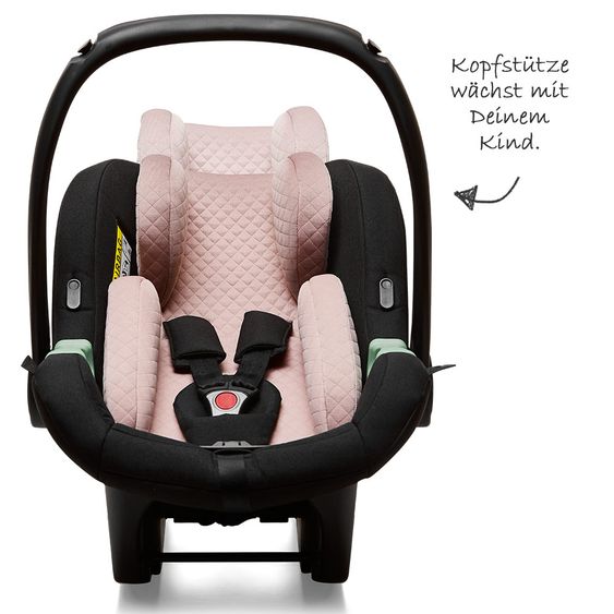 ABC Design Babyschale Tulip (Autositz Gruppe 0+) - Diamond Edition - Rose Gold