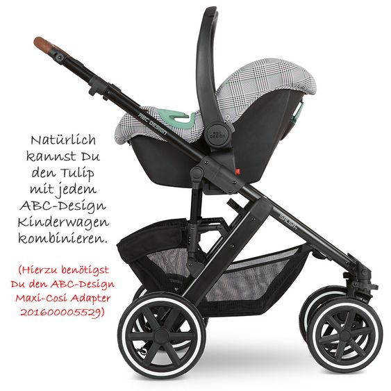 ABC Design Babyschale Tulip (Autositz Gruppe 0+) - Fashion Edition - Smaragd