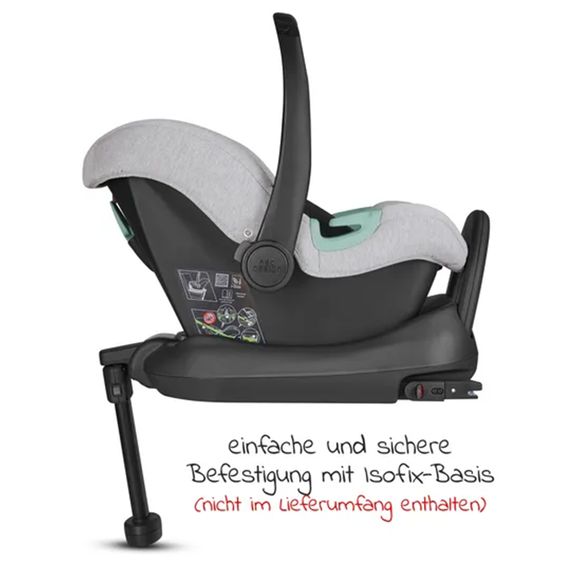 ABC Design Babyschale Tulip (Autositz Gruppe 0+ / i-Size) - Fashion Edition - Mineral