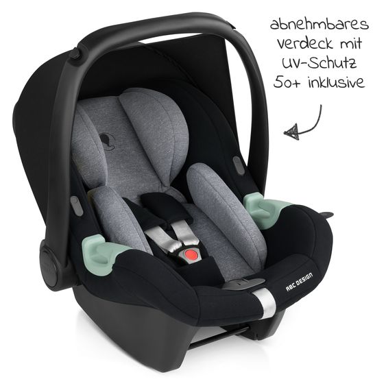 ABC Design Babyschale Tulip (Autositz Gruppe 0+ / i-Size) - Graphite