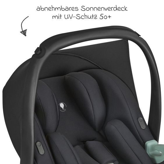 ABC Design Tulip infant car seat (car seat group 0+ / i-Size) incl. newborn footmuff - Black