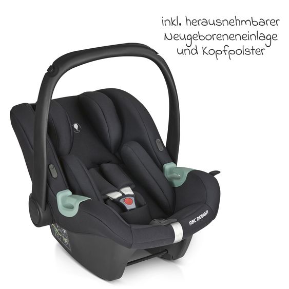 ABC Design Tulip infant car seat (car seat group 0+ / i-Size) incl. newborn footmuff - Black