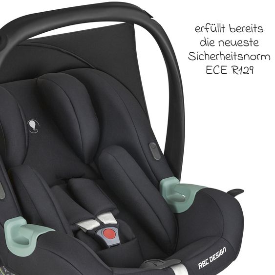 ABC Design Tulip infant car seat (car seat group 0+ / i-Size) incl. newborn footmuff - Black