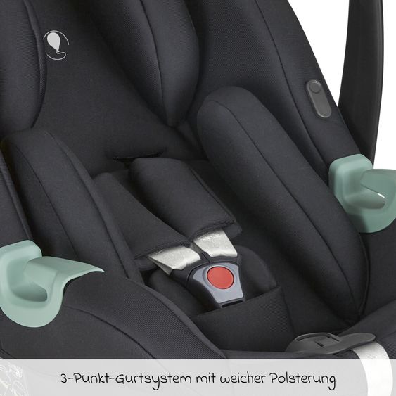 ABC Design Tulip infant car seat (car seat group 0+ / i-Size) incl. newborn footmuff - Black