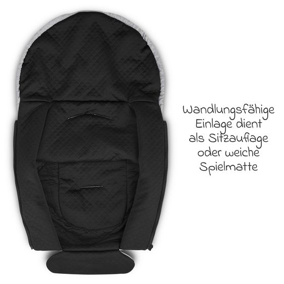 ABC Design Infant car seat Tulip i-Size from birth - 15 months (45 cm - 85 cm) incl. footmuff, sun canopy & seat reducer - Black