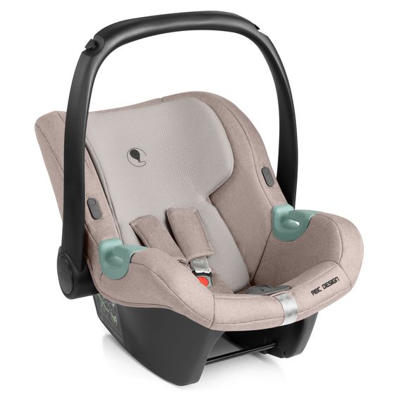 ABC Design Babyschale Tulip i-Size ab Geburt - 15 Monate (45 cm - 85 cm) inkl. Sonnenverdeck & Sitzverkleinerer - Camel