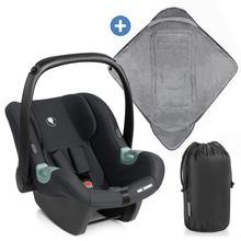 Siège Auto Bébé Tulip i-Size Dès La Naissance - 15 Mois (45 cm - 85 cm) Incl. Pare-Soleil & Réducteur De Siège & Couverture Deluxe - Gris / Black