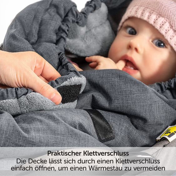 ABC Design Siège Auto Bébé Tulip i-Size Dès La Naissance - 15 Mois (45 cm - 85 cm) Incl. Pare-Soleil & Réducteur De Siège & Couverture Deluxe - Gris / Black
