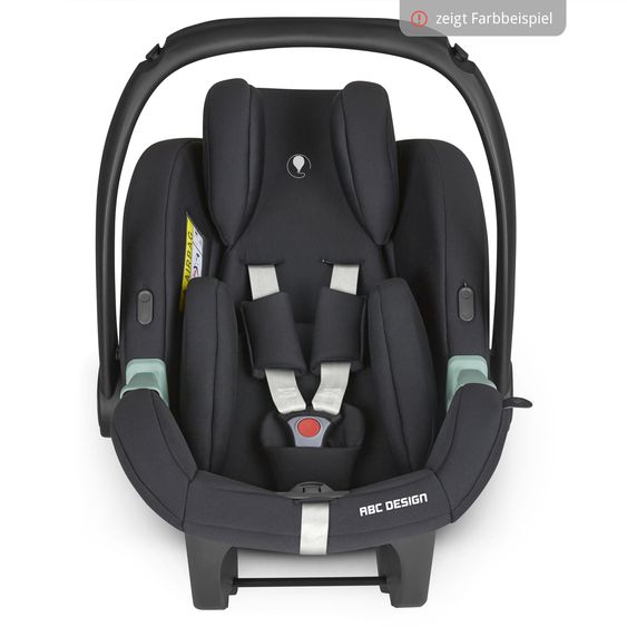 ABC Design Babyschale Tulip inkl. Isofix Base Root ab Geburt bis 13 kg (45 cm - 85 cm) - Graphite