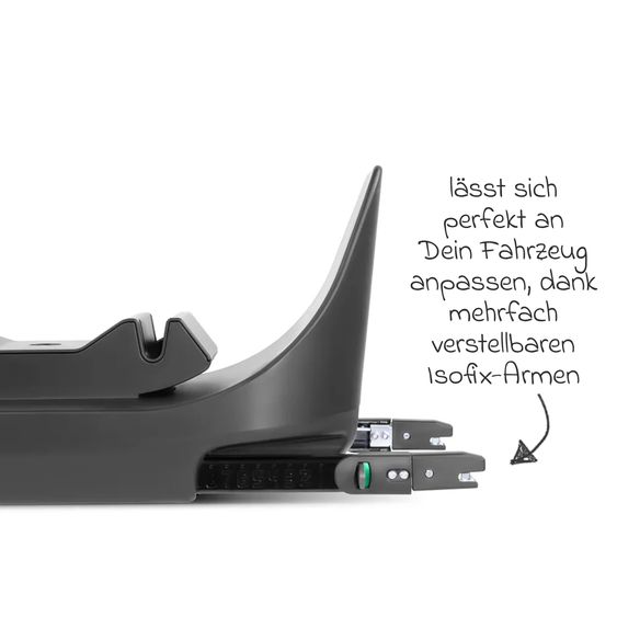 ABC Design Babyschale Tulip inkl. Isofix Base Root ab Geburt bis 13 kg (45 cm - 85 cm) - Graphite