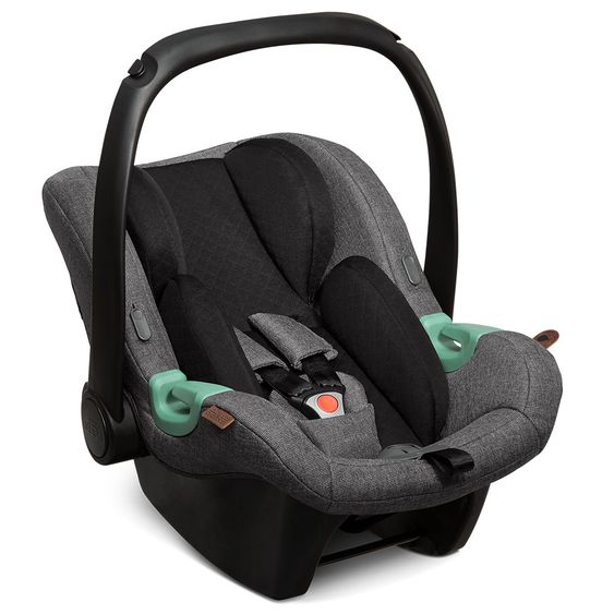 ABC Design Baby car seat Tulip incl. additional hood (car seat group 0+) - Diamond Edition - Asphalt