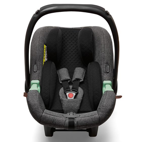 ABC Design Baby car seat Tulip incl. additional hood (car seat group 0+) - Diamond Edition - Asphalt