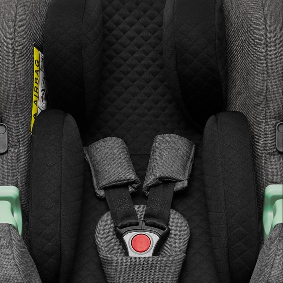 ABC Design Baby car seat Tulip incl. additional hood (car seat group 0+) - Diamond Edition - Asphalt