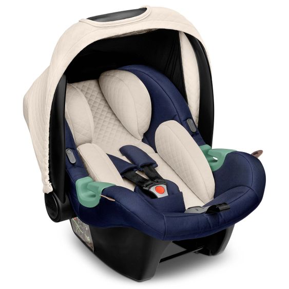 ABC Design Babyschale Tulip inkl. Zusatzverdeck (Autositz Gruppe 0+) - Diamond Edition - Navy