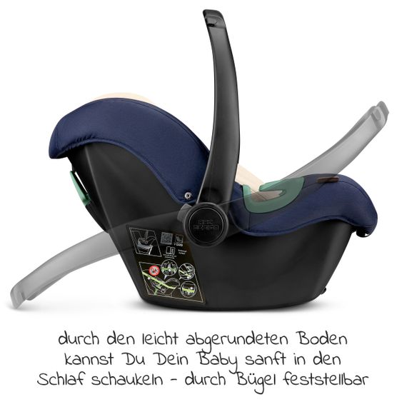 ABC Design Babyschale Tulip inkl. Zusatzverdeck (Autositz Gruppe 0+) - Diamond Edition - Navy