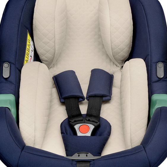 ABC Design Babyschale Tulip inkl. Zusatzverdeck (Autositz Gruppe 0+) - Diamond Edition - Navy