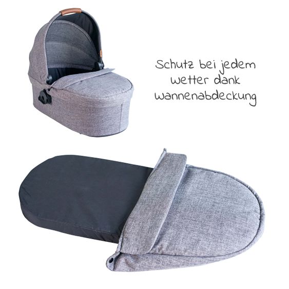 ABC Design Babywanne für Buggy Flash - Woven Graphite