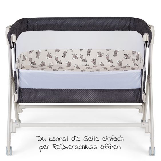 ABC Design Beistellbett und Stubenwagen Sari - inkl. Matratze und Zubehör - Fox