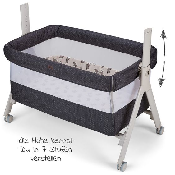 ABC Design Beistellbett und Stubenwagen Sari - inkl. Matratze und Zubehör - Fox