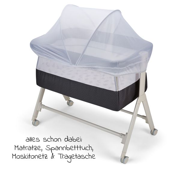 ABC Design Beistellbett und Stubenwagen Sari - inkl. Matratze und Zubehör - Fox