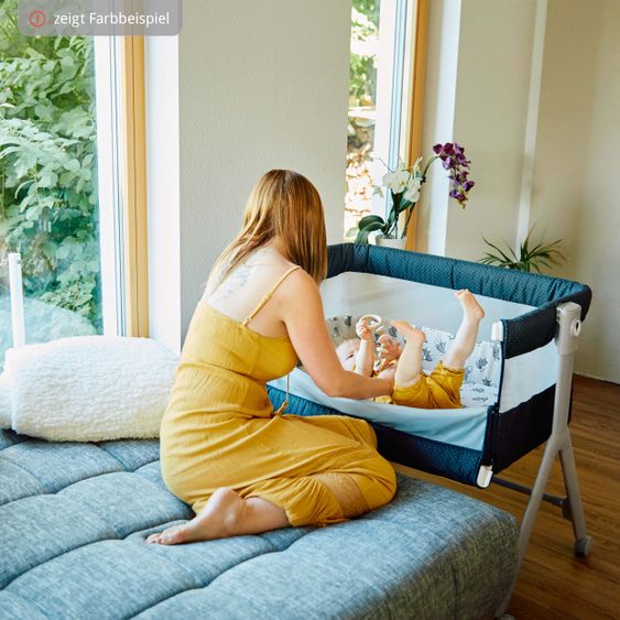 ABC Design Beistellbett und Stubenwagen Sari - inkl. Matratze und Zubehör - Heart