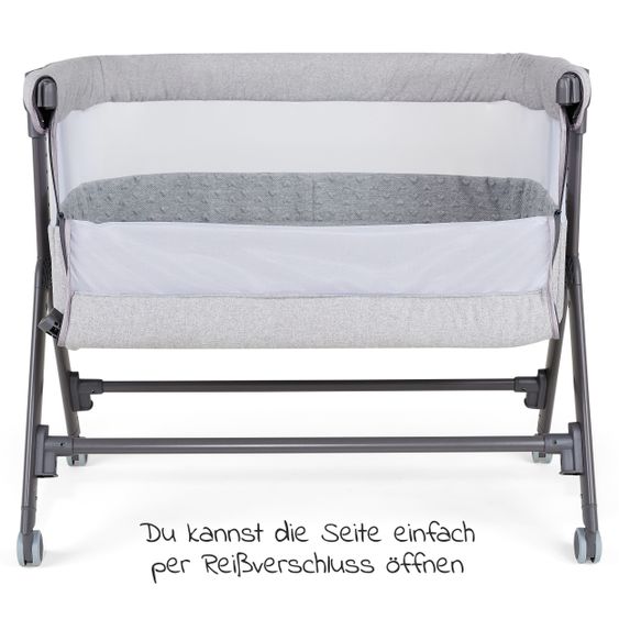 ABC Design Beistellbett und Stubenwagen Sari - inkl. Matratze und Zubehör - Heart