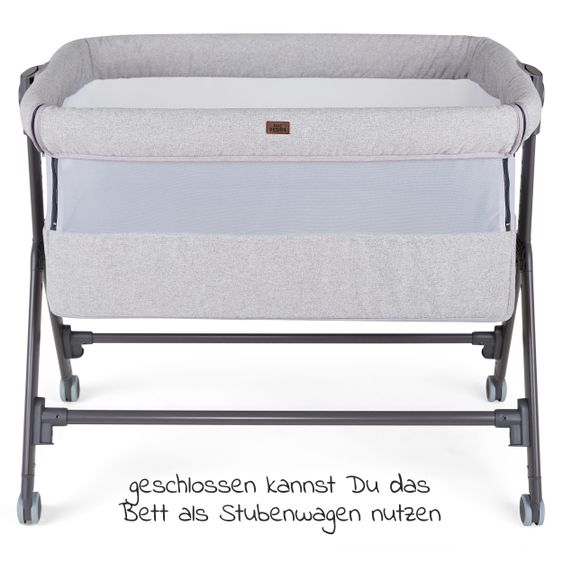 ABC Design Beistellbett und Stubenwagen Sari - inkl. Matratze und Zubehör - Heart