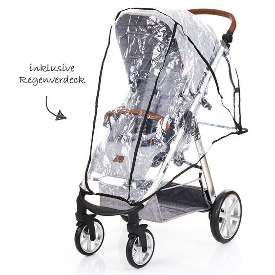 ABC Design Buggy Mint - Graphite Grey - inkl. Regenverdeck und Beindecke
