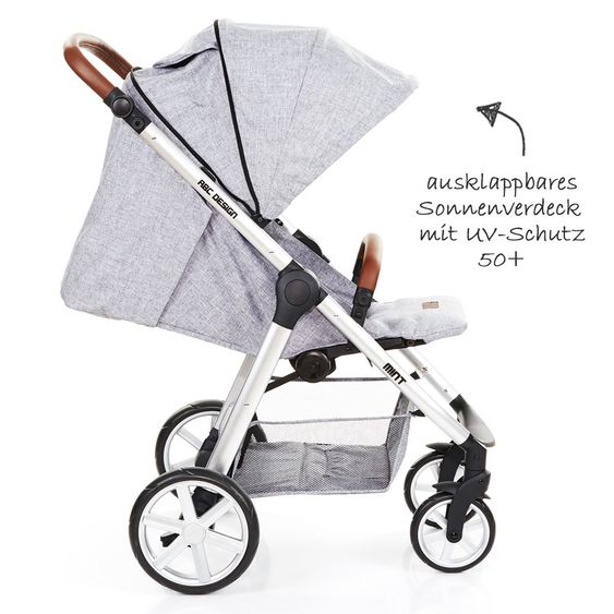 ABC Design Buggy Mint - Graphite Grey - inkl. Regenverdeck und Beindecke