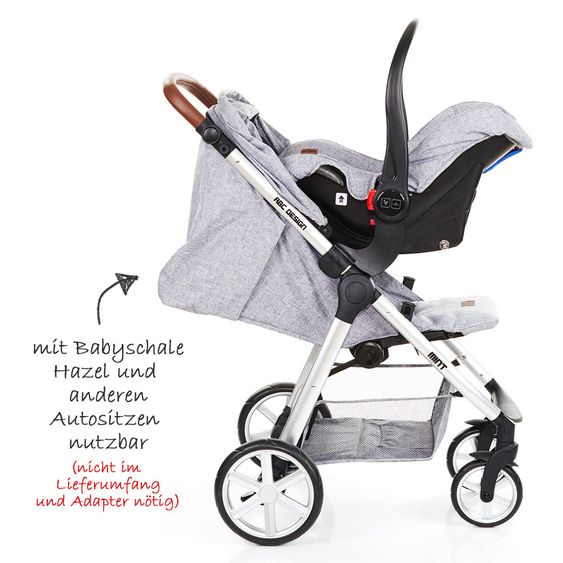 ABC Design Buggy Mint - Graphite Grey - inkl. Regenverdeck und Beindecke