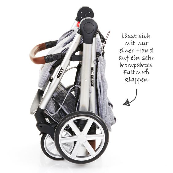 ABC Design Buggy Mint - Graphite Grey - inkl. Regenverdeck und Beindecke