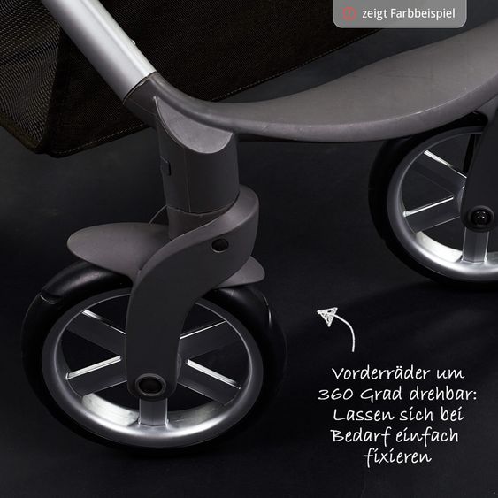 ABC Design Buggy Mint - Graphite Grey - inkl. Regenverdeck und Beindecke