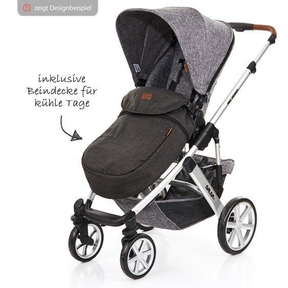 ABC Design Buggy Mint - Piano - inkl. Regenverdeck und Beindecke