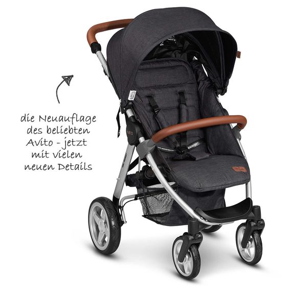 ABC Design Buggy & Sportwagen Avito - Style (mit Liegefunktion, Schieber höhenverstellbar) - Piano