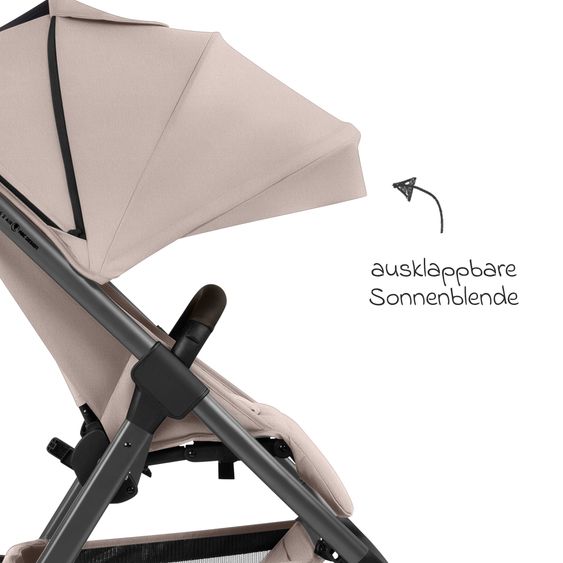 ABC Design Passeggino e carrozzina Avus 2 Air con ruote ad aria, piegatura con una mano e maniglione regolabile in altezza - Camel