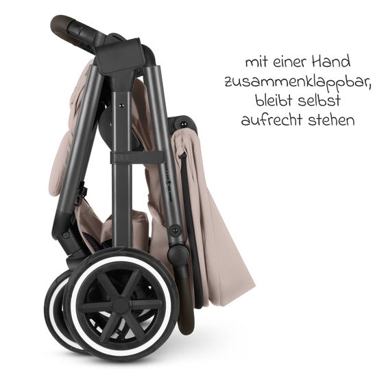 ABC Design Passeggino e carrozzina Avus 2 Air con ruote ad aria, piegatura con una mano e maniglione regolabile in altezza - Camel