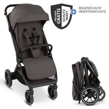 Passeggino Leggero & Sportivo Avus 3 fino a 22 kg caricabile con piegatura a una mano & posizione sdraiata incl. pacchetto di protezione - Noce