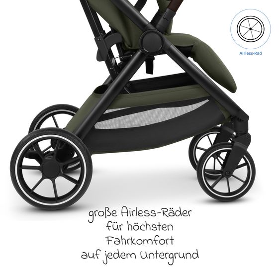 ABC Design Passeggino Leggero & Sportivo Avus 3 fino a 22 kg caricabile con piegatura a una mano & posizione sdraiata incl. pacchetto di protezione - Pea
