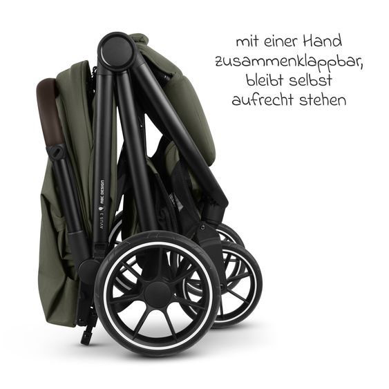 ABC Design Passeggino Leggero & Sportivo Avus 3 fino a 22 kg caricabile con piegatura a una mano & posizione sdraiata incl. pacchetto di protezione - Pea