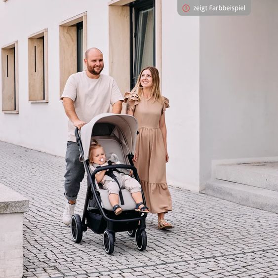 ABC Design Buggy & Sportwagen Avus Air mit Lufträder - Einhand-Faltung und höhenverstellbarem Schieber (bis 25 kg belastbar) inkl. Getränkehalter & Regenschutz - Ink