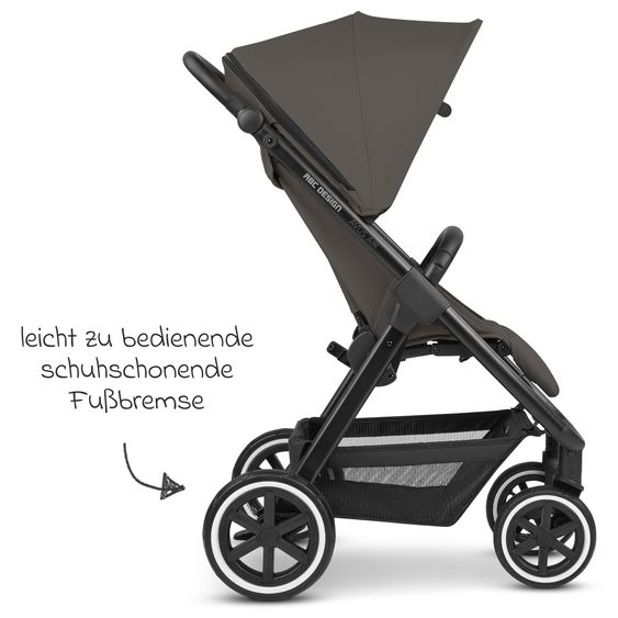 ABC Design Buggy & Sportwagen Avus Air mit Lufträdern - Einhand-Faltung und höhenverstellbarem Schieber (bis 25 kg belastbar) - Cloud